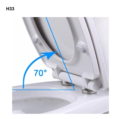 Asiento de inodoro con bisagra de liberación rápida