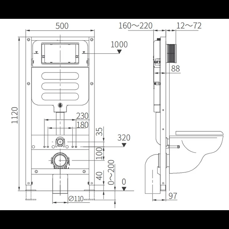 Concealed Cistern Dual Flush Valve