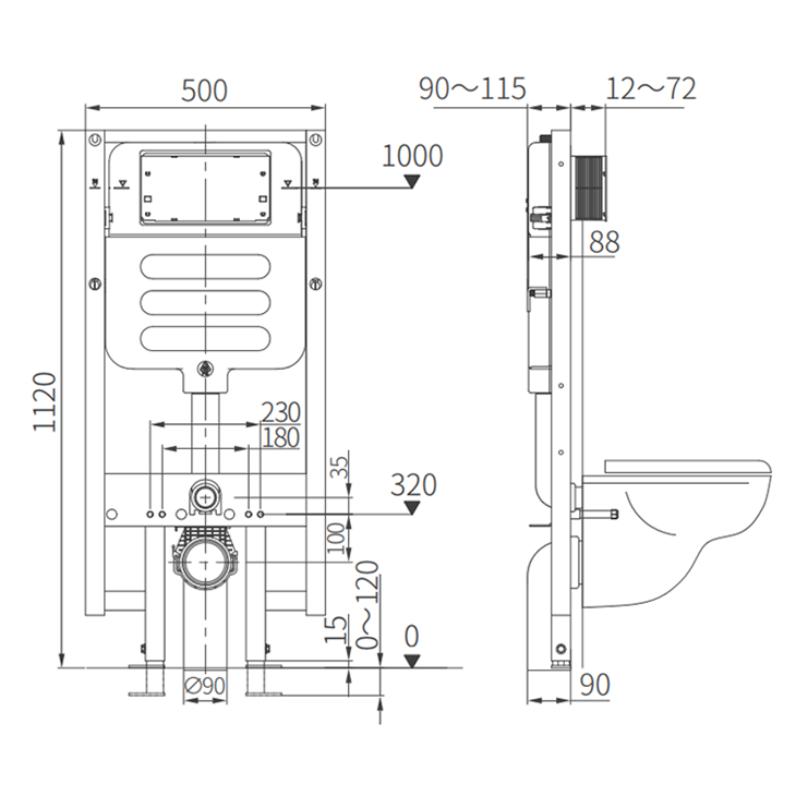 hidden cistern flush