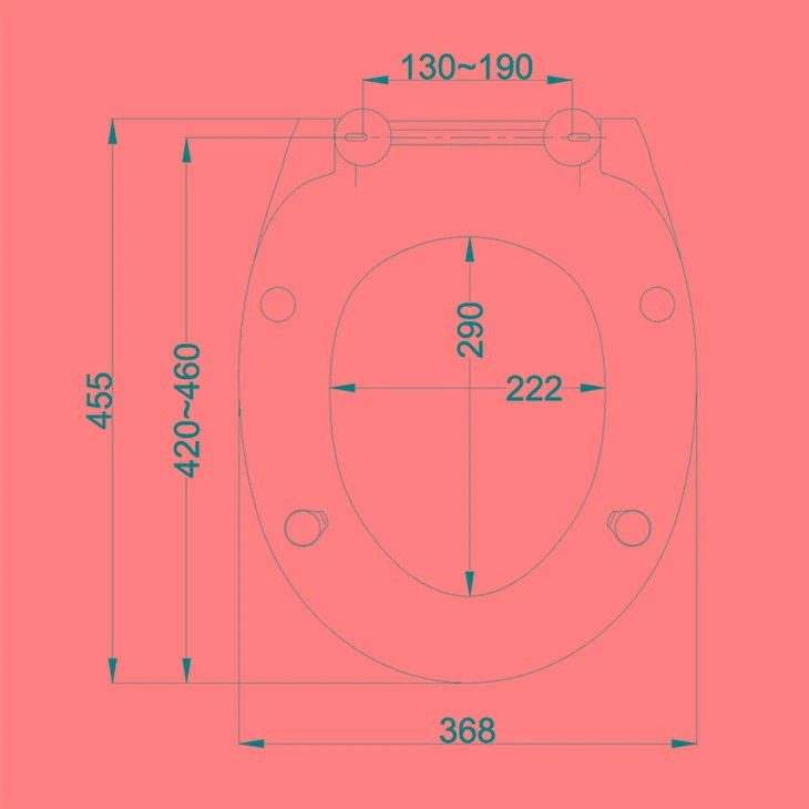 dark blue toilet seat size